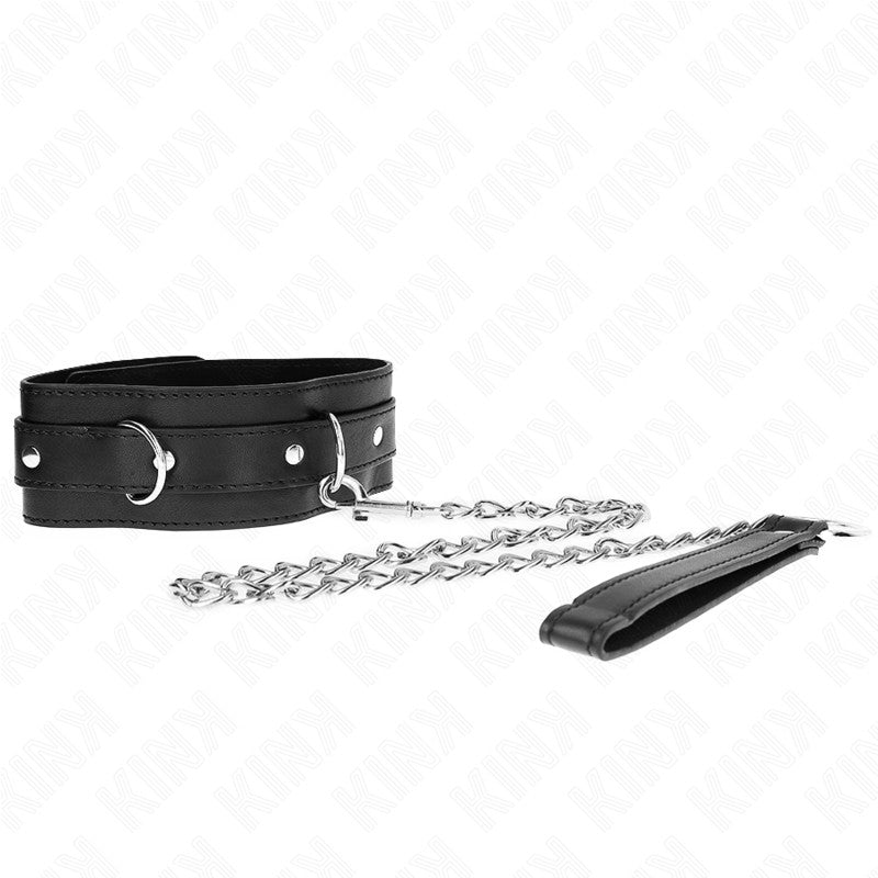 Kink – Black Collar With Belt And Strap 65 Cm Long