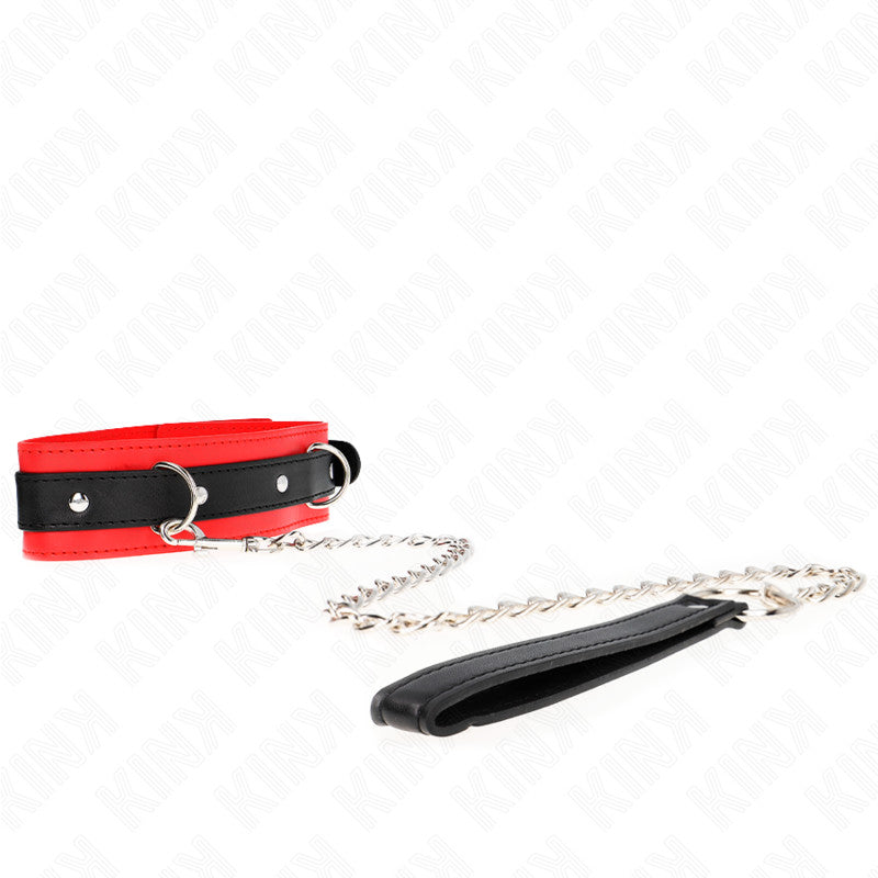 Kink – Basic Collar With Leash Sensual Red Design