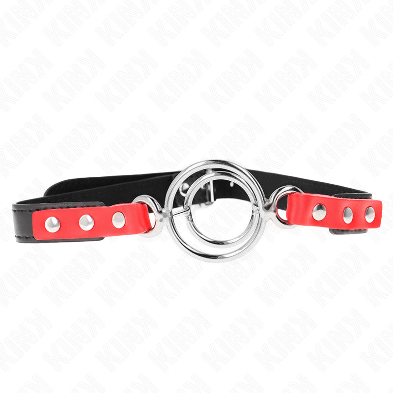 Kink – Multiple O-ring Rubber Mask - Red 38 X 56 Cm