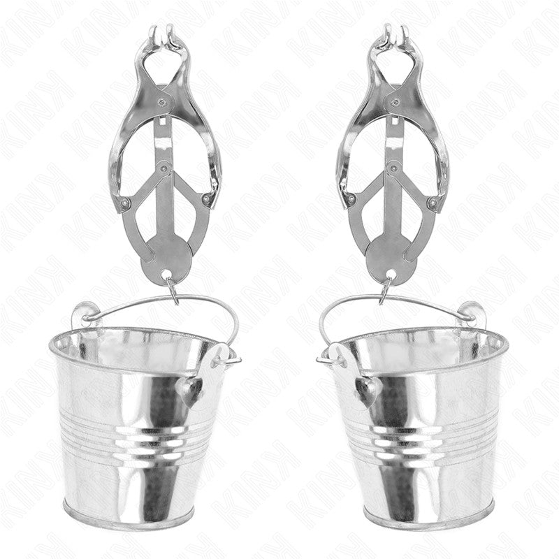 Kink - Silver Japanese Clover Nipple Clamps