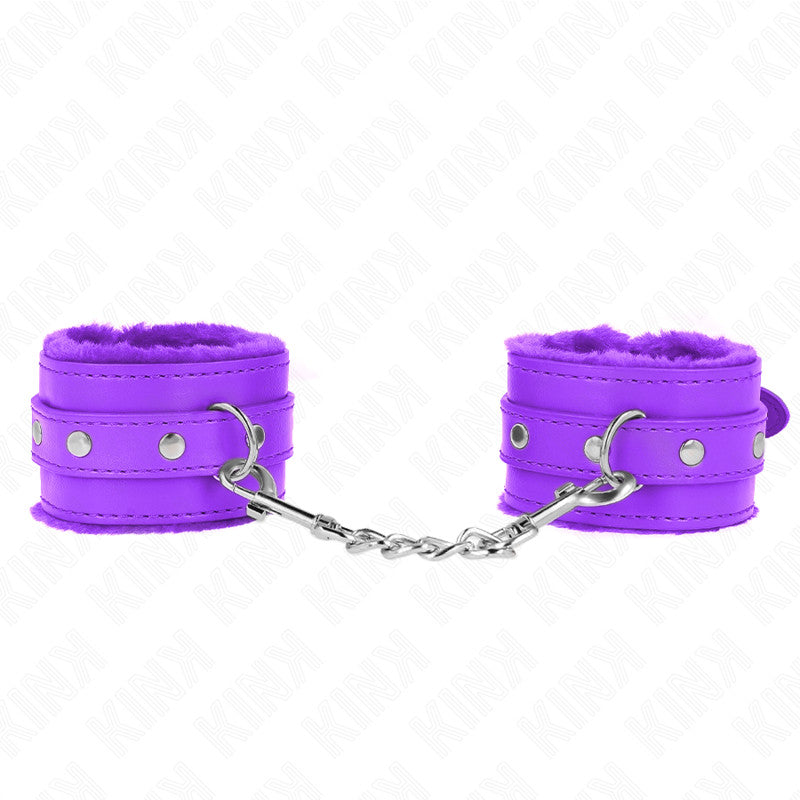 Kink - Premium Fur Lined Wrist Cuffs Purple
