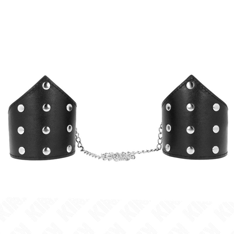 Kink - Adjustable Leather Wristband With Chain Premium Style