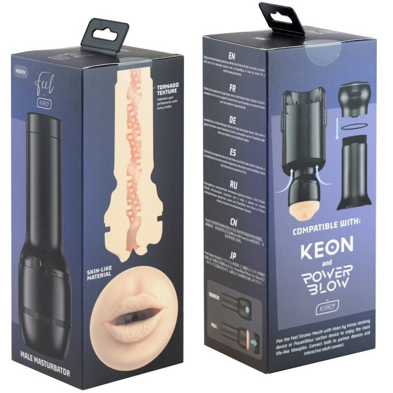 Kiiroo Masturbator With Mouth-like Opening 23.5 Cm Black