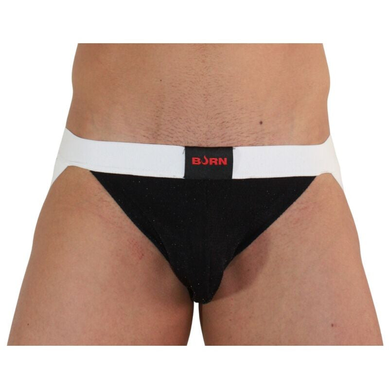 Burn - Premium Shiny Men's Underwear Black/white S
