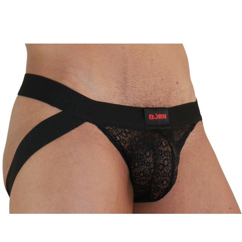 Burn - 005 Black Jockstrap For Men