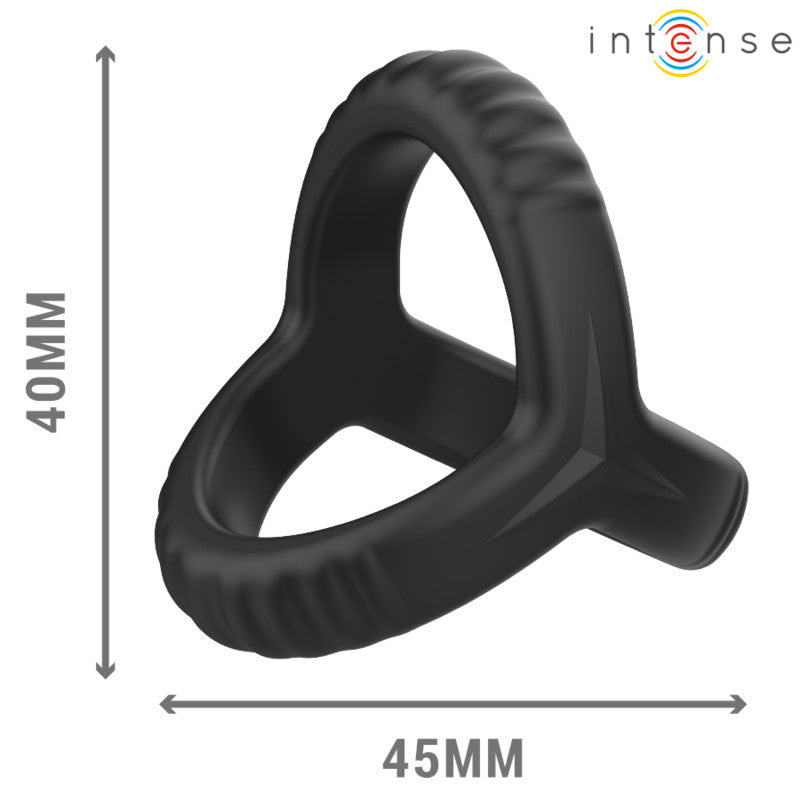 Intense Carson – Premium Double Silicone Penis Ring Black