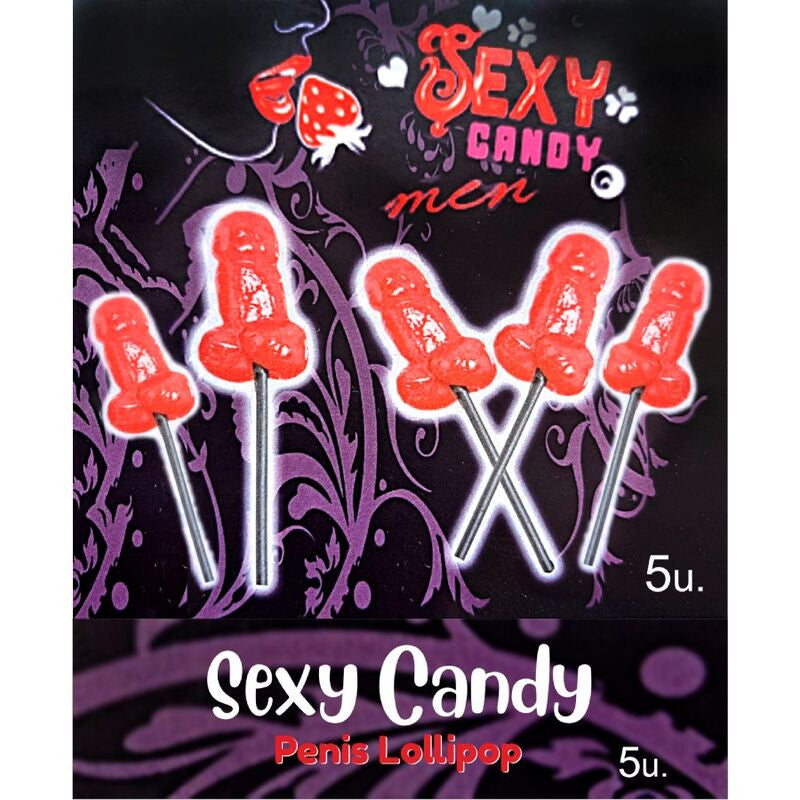 Diablo Picante – Cherry-flavored Penis Lollipops 5 Pcs