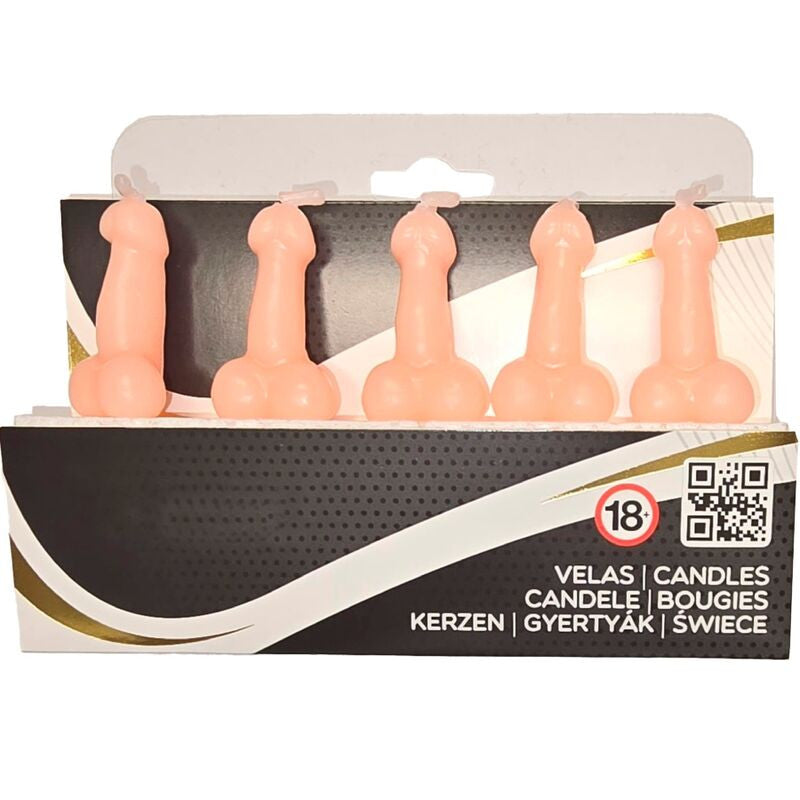 Diablo Picante – Flesh-colored Penis Candle 5 Pcs