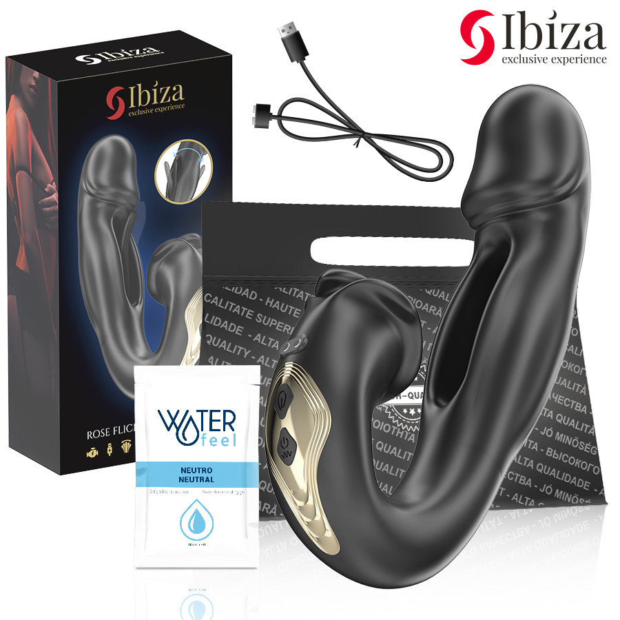 Ibiza – Sensual Rose Vibrator With Clitoral Stimulator