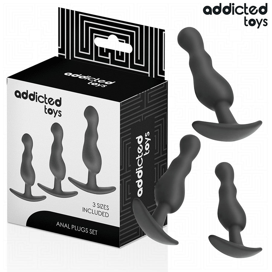 Addicted Toys – 3-piece Silicone Anal Dildo Set