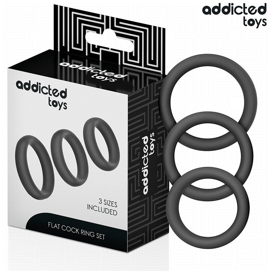 Addicted Toys - Set Of Premium Flat Silicone Rings