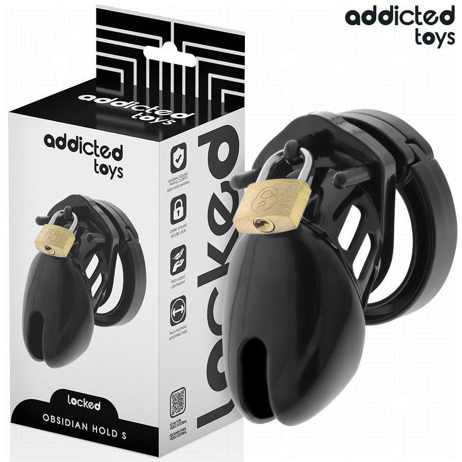 Addicted Toys Locked - Obsidian Penis Cage (size S)
