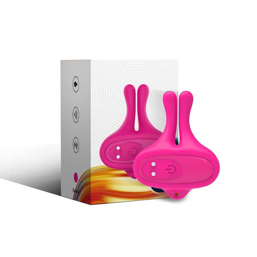 Armony – Vibrating Bunny-shaped Magnetic Nipple Clip Pink