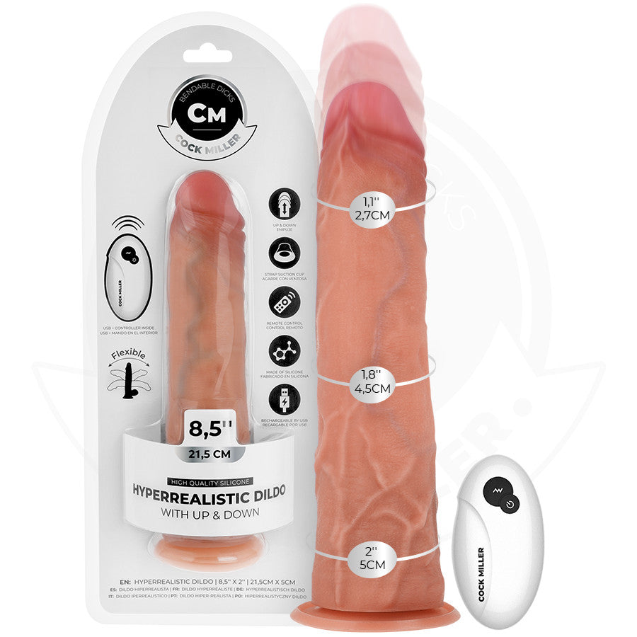 Cock Miller – Hyperrealistic Dildo With Remote Control 21.5 Cm