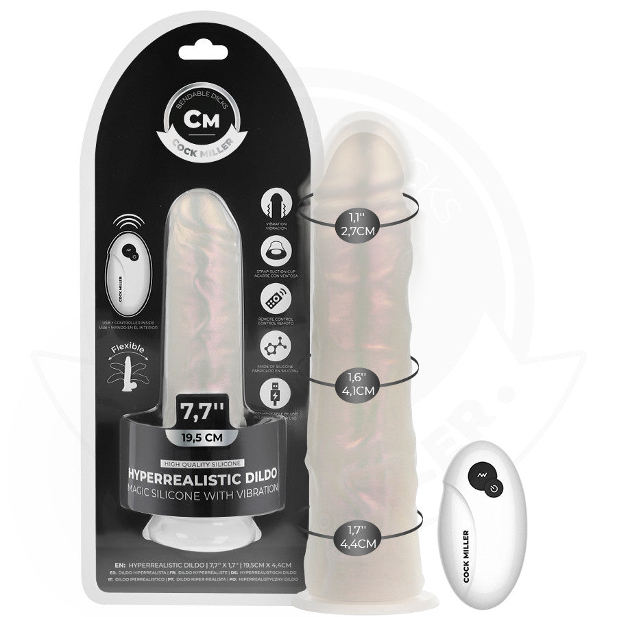 Cock Miller – Light-up Vibrating Dildo With Suction Cup And Remote Control