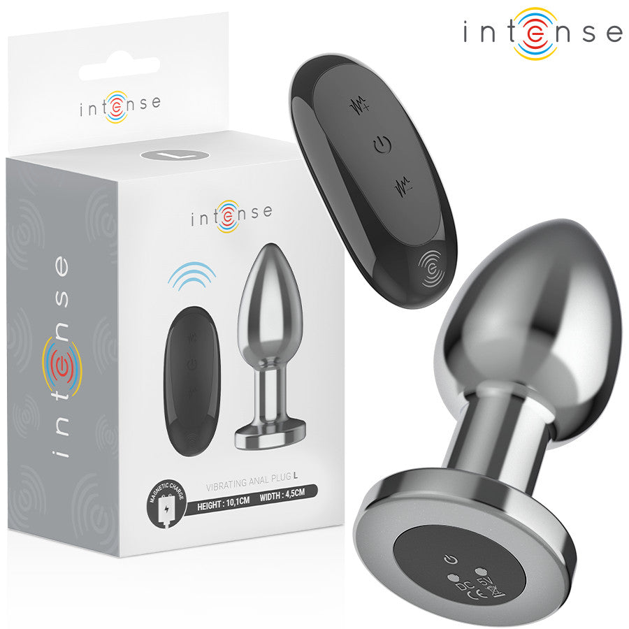 Intense - Metal Anal Vibrator With 10 Vibrations And Remote Control
