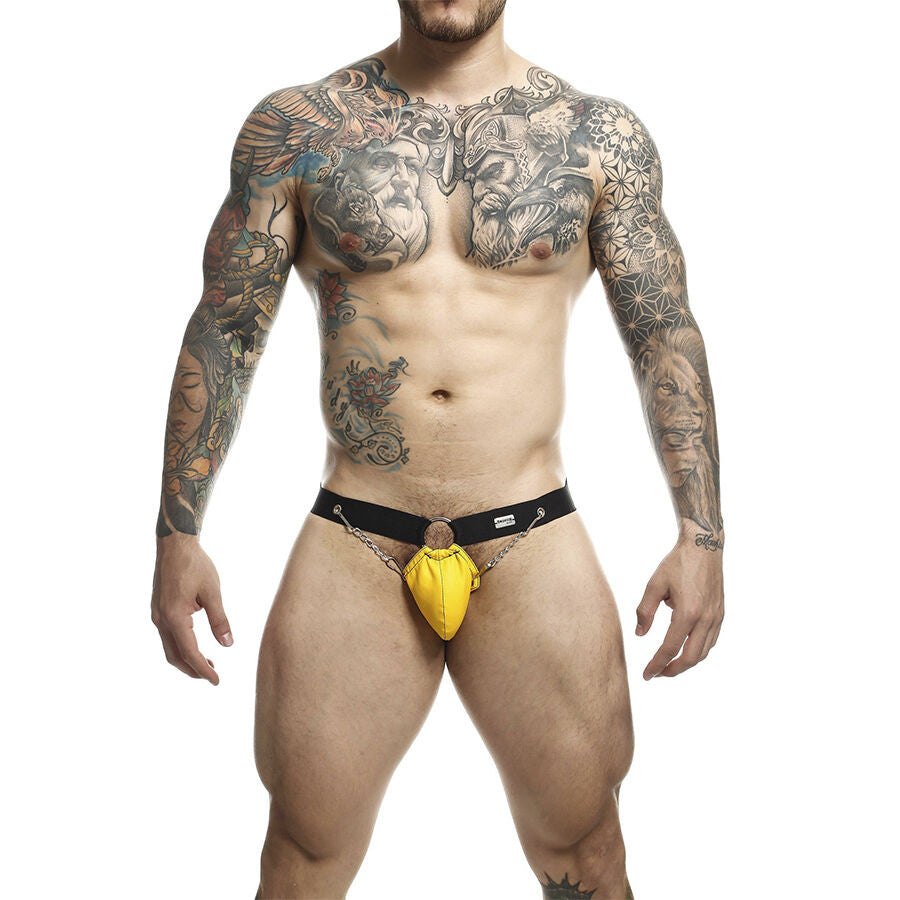 Mob – Yellow Jockstrap With Chains One Size