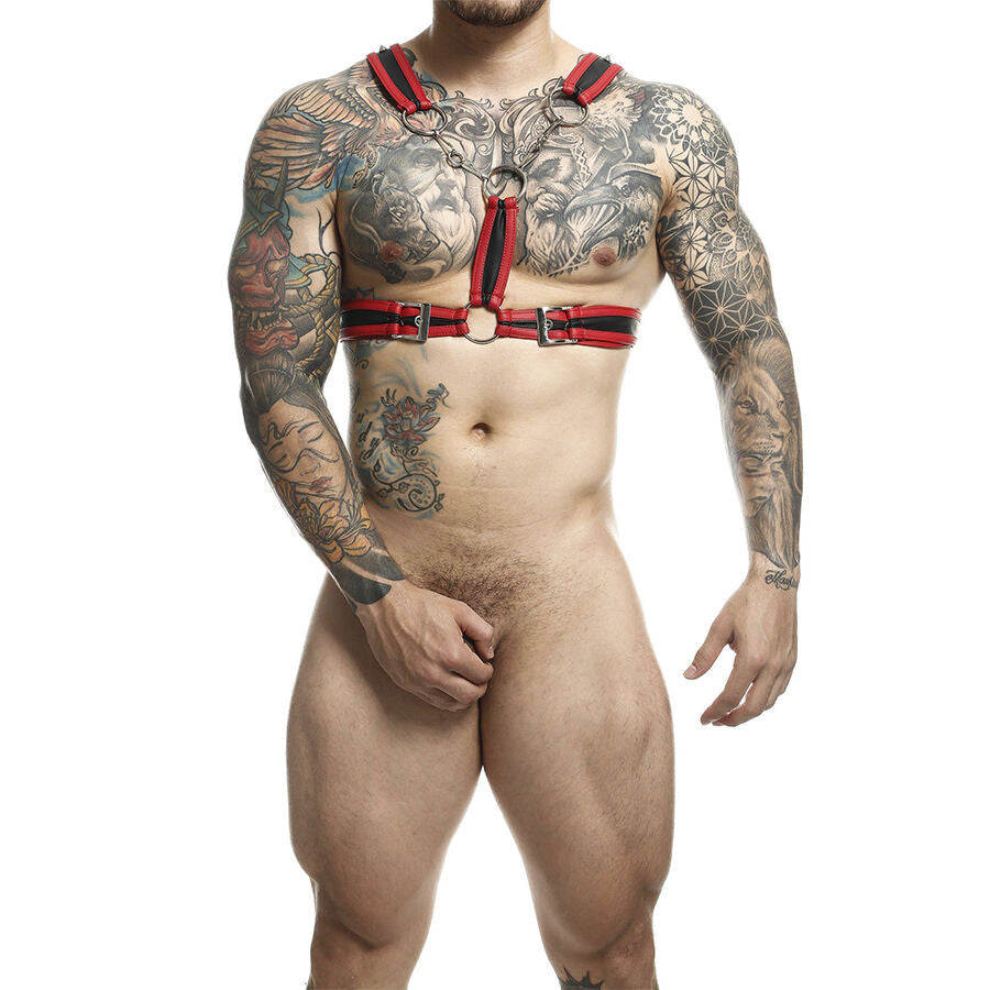 Mob - Unique Red Harness With Chains Universal Size