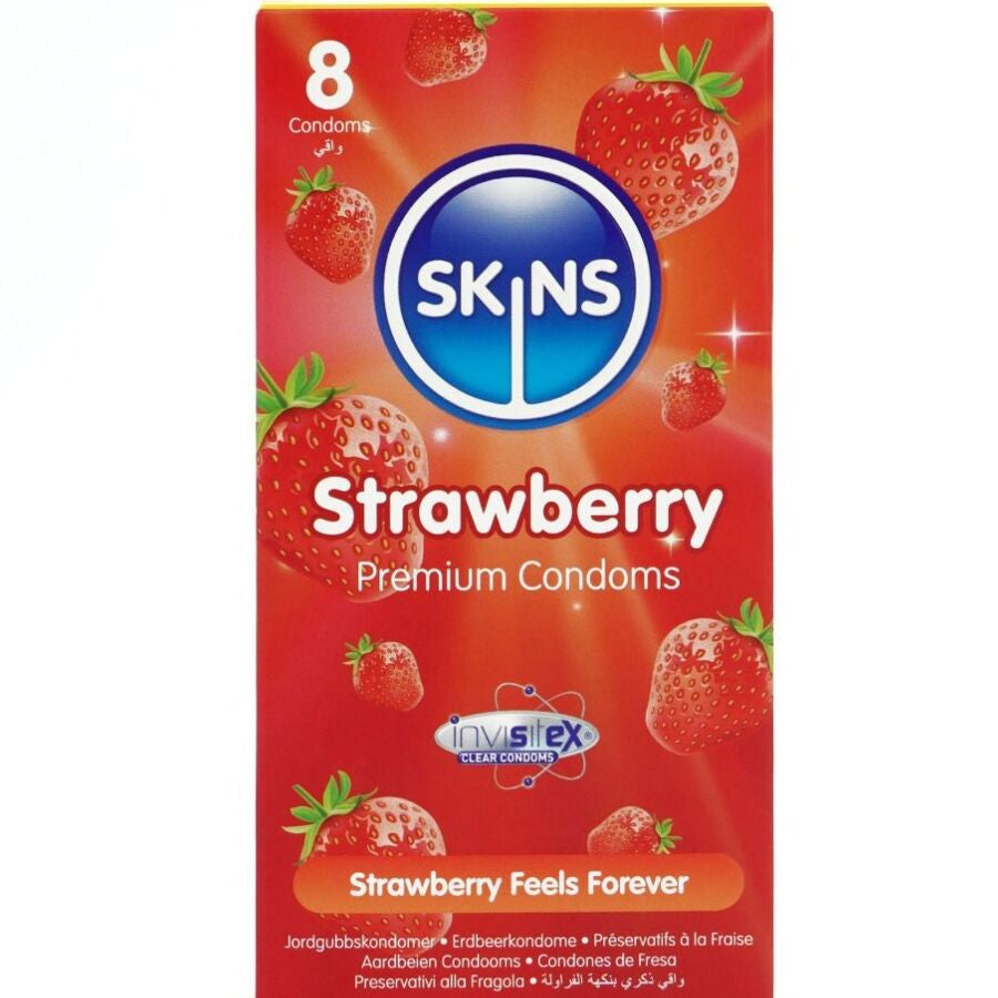Skins – Strawberry Flavored Premium Condoms 8-pack