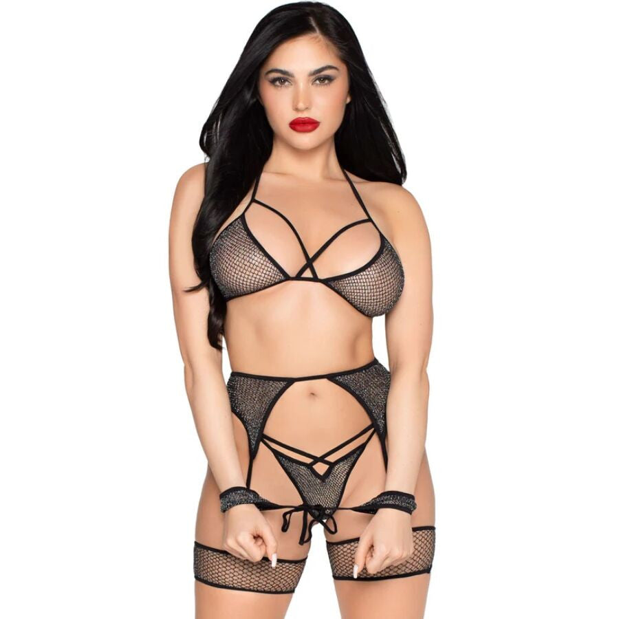 Leg Avenue - Sensual Complex Clothing Set With Handcuffs