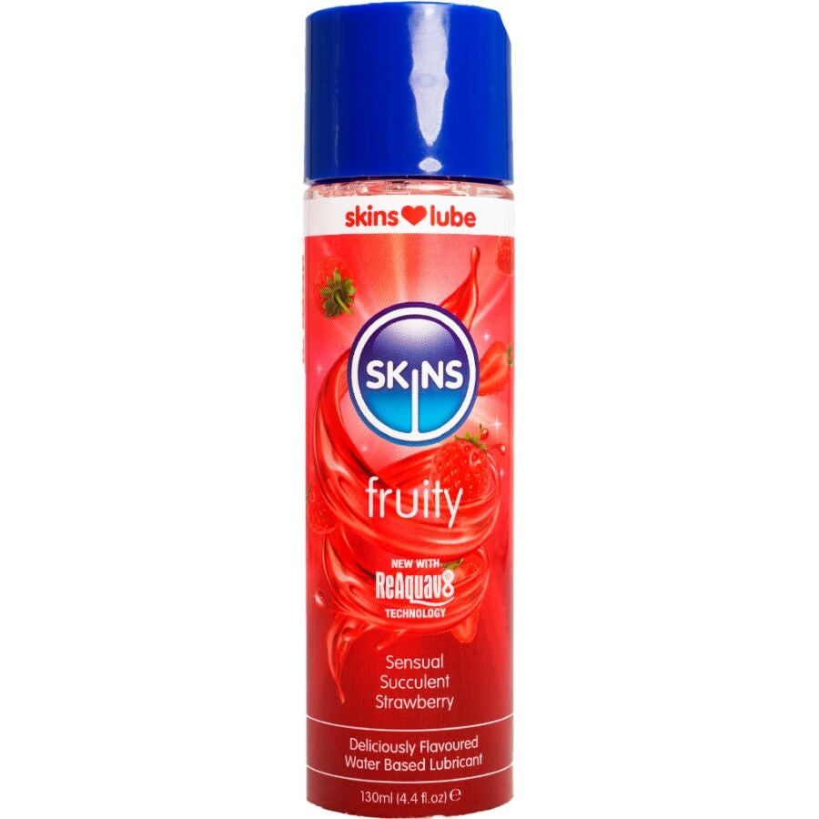 Skins - Fruity Water-based Lubricant Strawberry Flavor 130 Ml