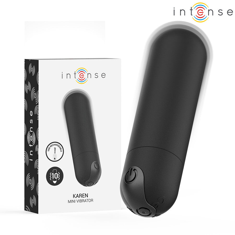 Intense - Karen Mini Rechargeable Vibrating Bullet In Black