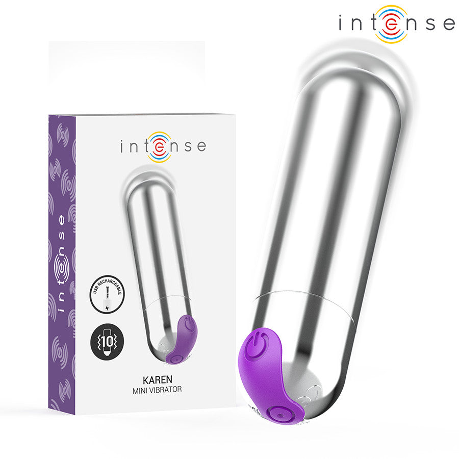 Intense Karen Mini – Rechargeable Vibrating Bullet In Silver