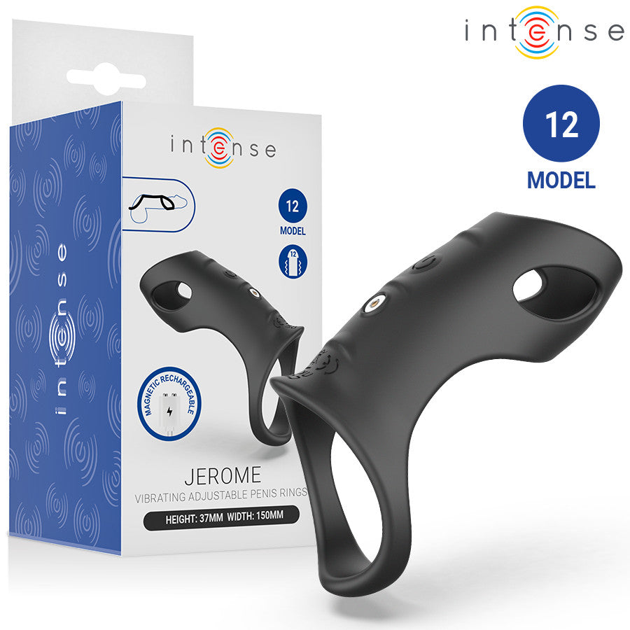Addicted Toys Penis Ring Vibrating Adjustable Top Stimulating 3 Cm Black