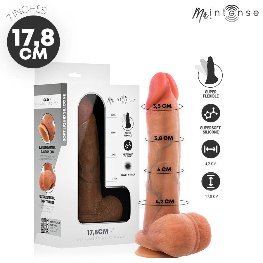 Mr Intense Dildo Ultra-realistic With Suction Cup 17.8 Cm Black