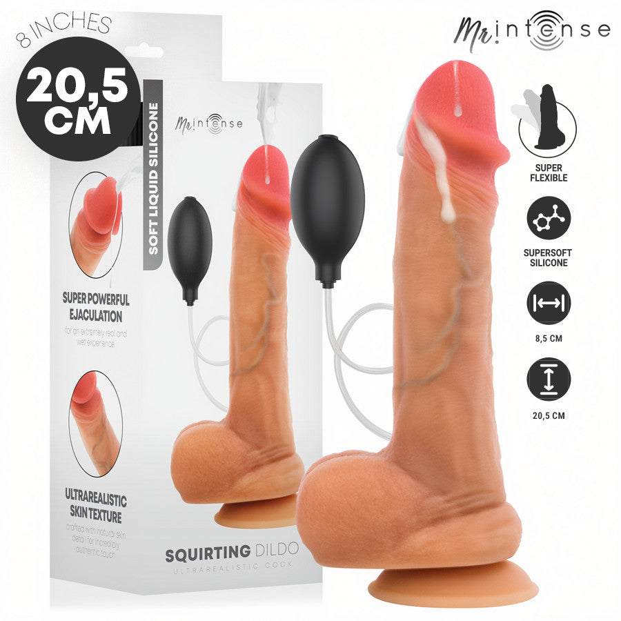 Mr Intense Dildo Ejaculation Function Tactile Realism 20.5 Cm Black