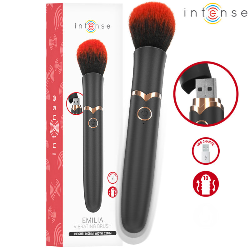Intense Vibrator Heatable Vibrating 16 Cm Black