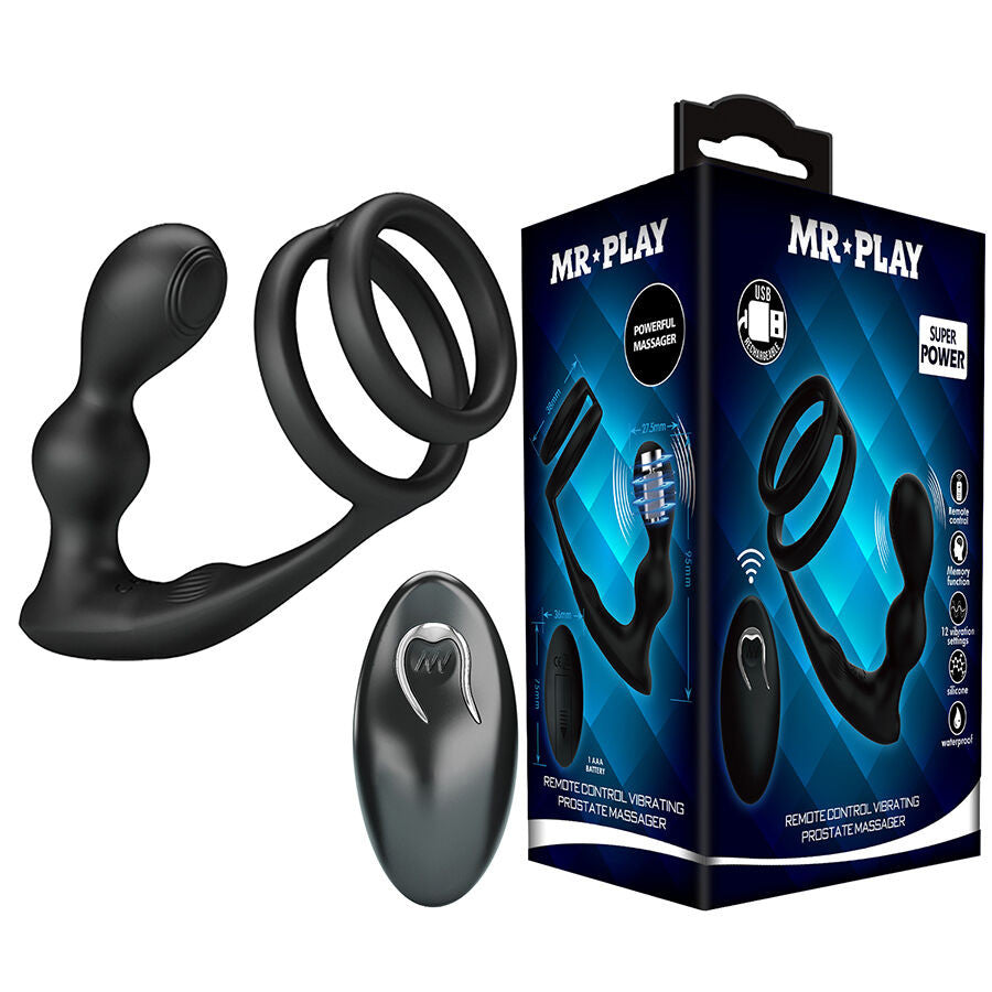 Mr Play Remote Control Vibrating Anal Plug And Penis Ring