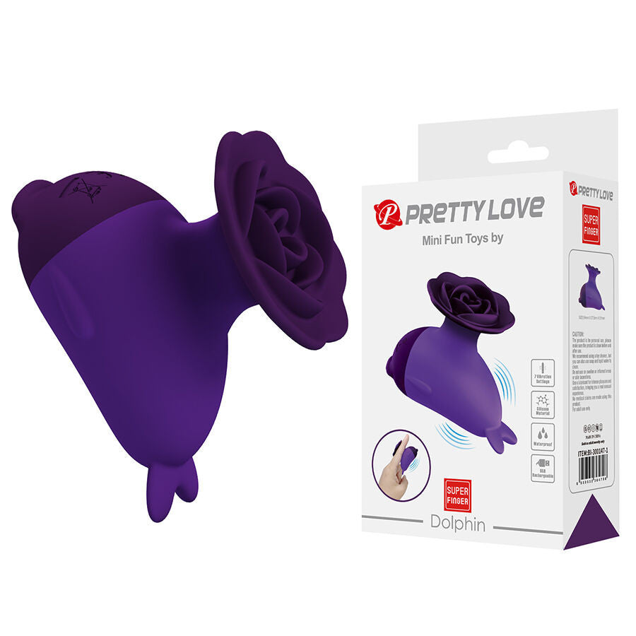 Pretty Love Dolphin Mini Vibrator With Tweezers