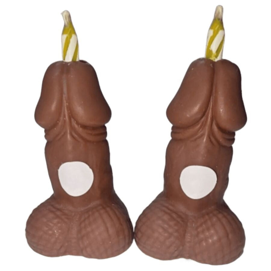 Diverty Sex Decorative Suction Candles With Numbers Mulatto 2 Pieces