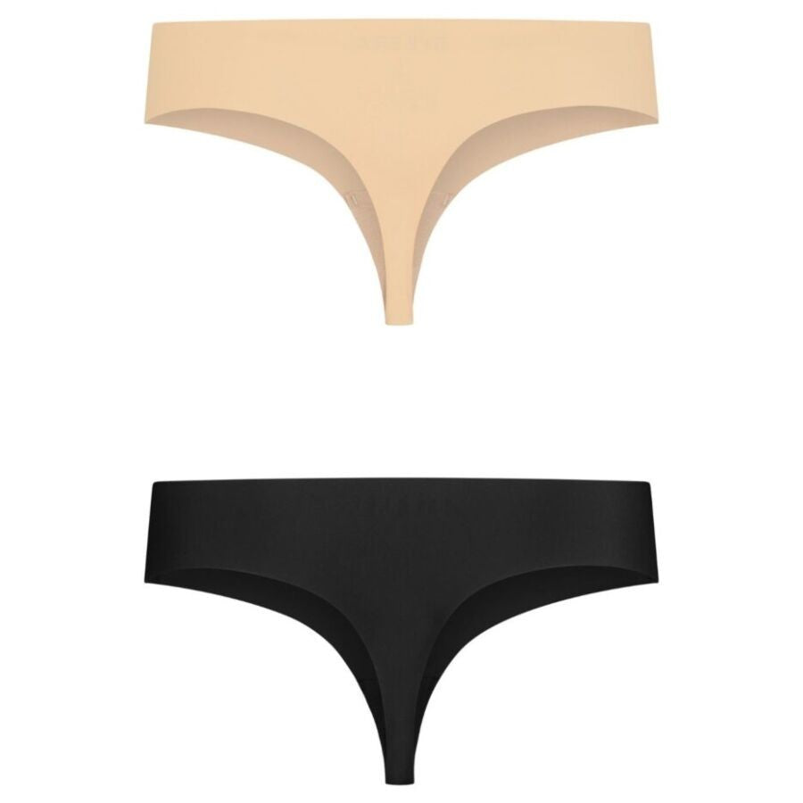 Bye-bra Invisible Panties 2-pack S Beige Black