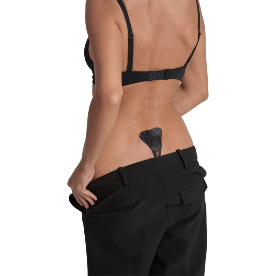 Bye-bra Adhesive Thong Lace Black One Size