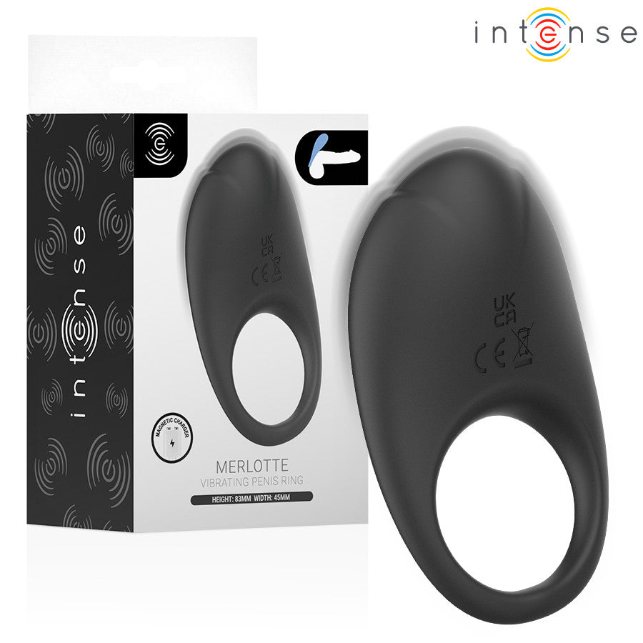 Intense Penis Ring Vibrating Clitoral Stimulator 3 Cm Black Usb Charging