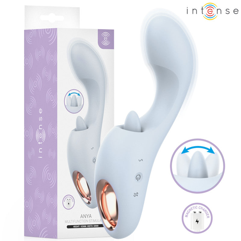 Intense Vibrator Dual Stimulation Circular Motion Usb Charging 18.3 Cm Purple