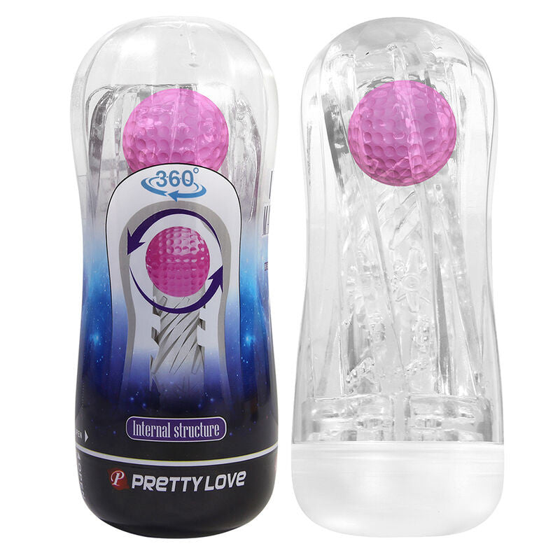 Pretty Love Masturbator 360 Degree Textured Transparent Design