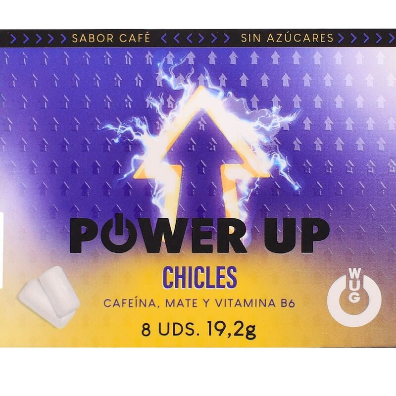 Wug Chewing Gum With Caffeine Mate Extract Coffee Flavor 8 Pieces Sugar-free