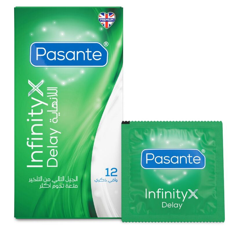 Pasante Condoms Delay Effect 12 Pieces Latex Black
