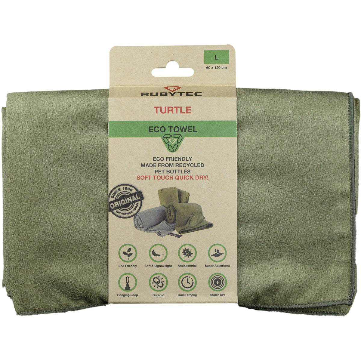 Rubytec Turtle Eco Towel Green L