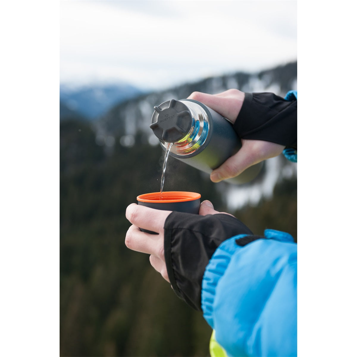 Rubytec Shira Vacuum Bottle 1l Gray Orange