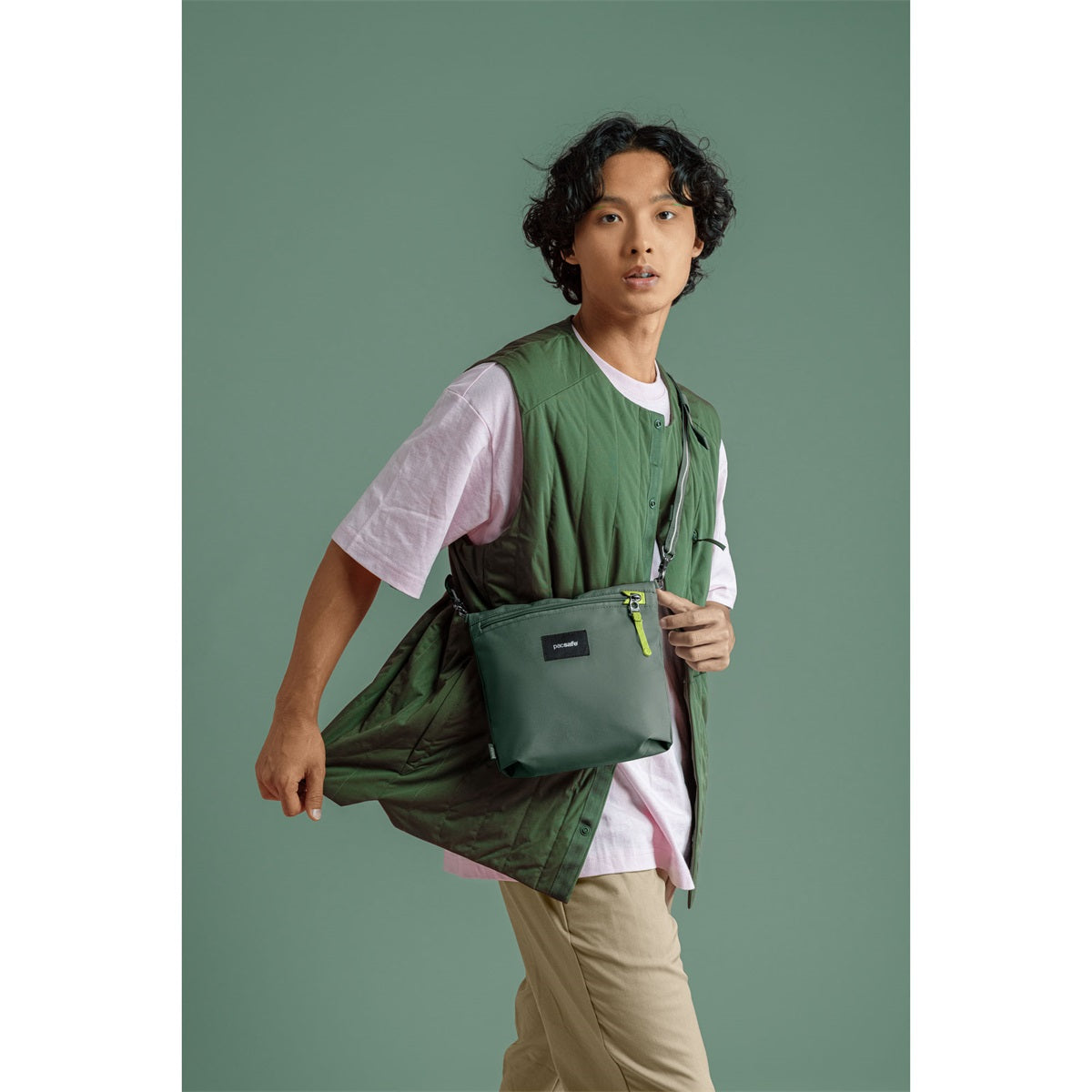 Pacsafe Go Crossbody Pouch Spruce Green