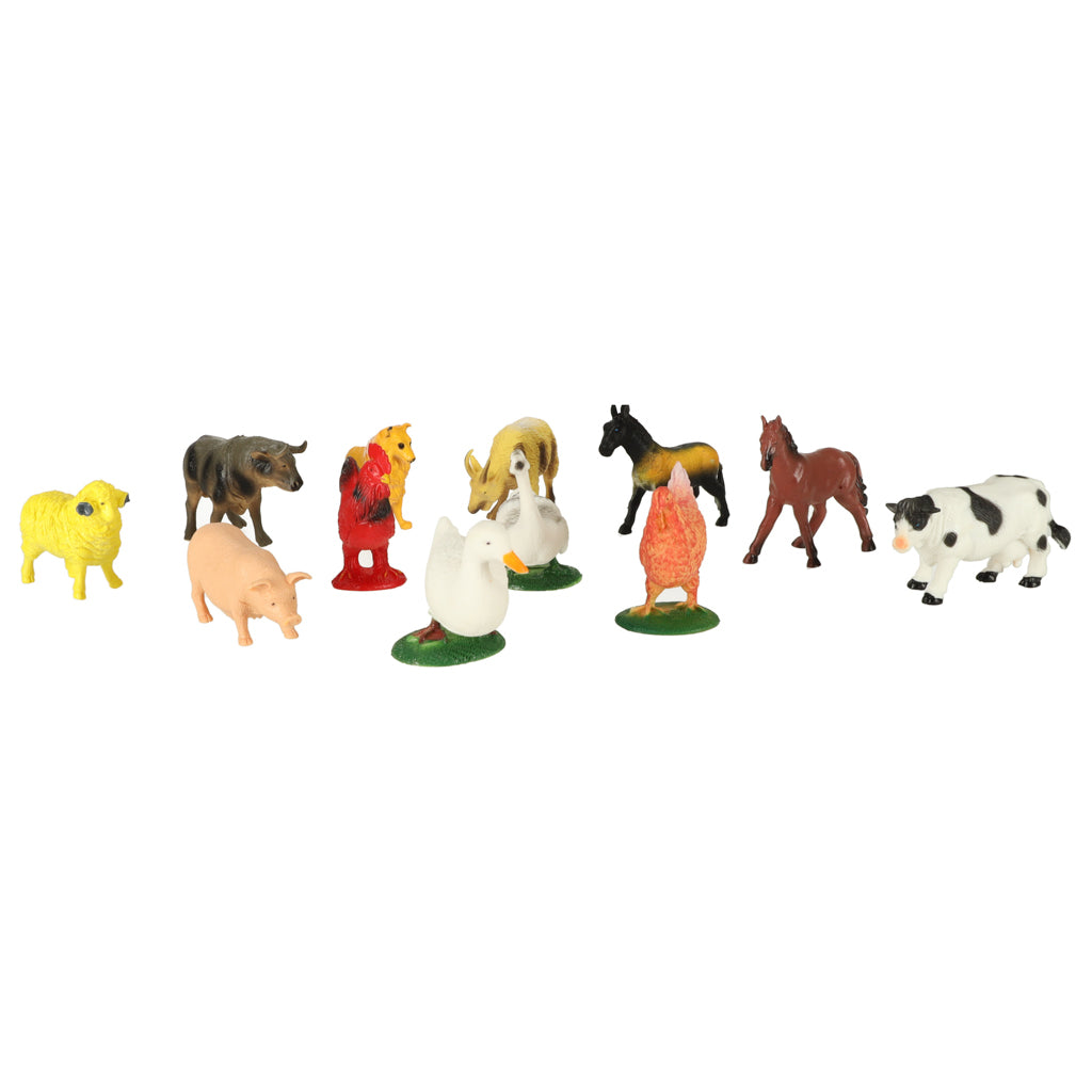 Figurines Farm Animals Set Cow Horse 12pcs