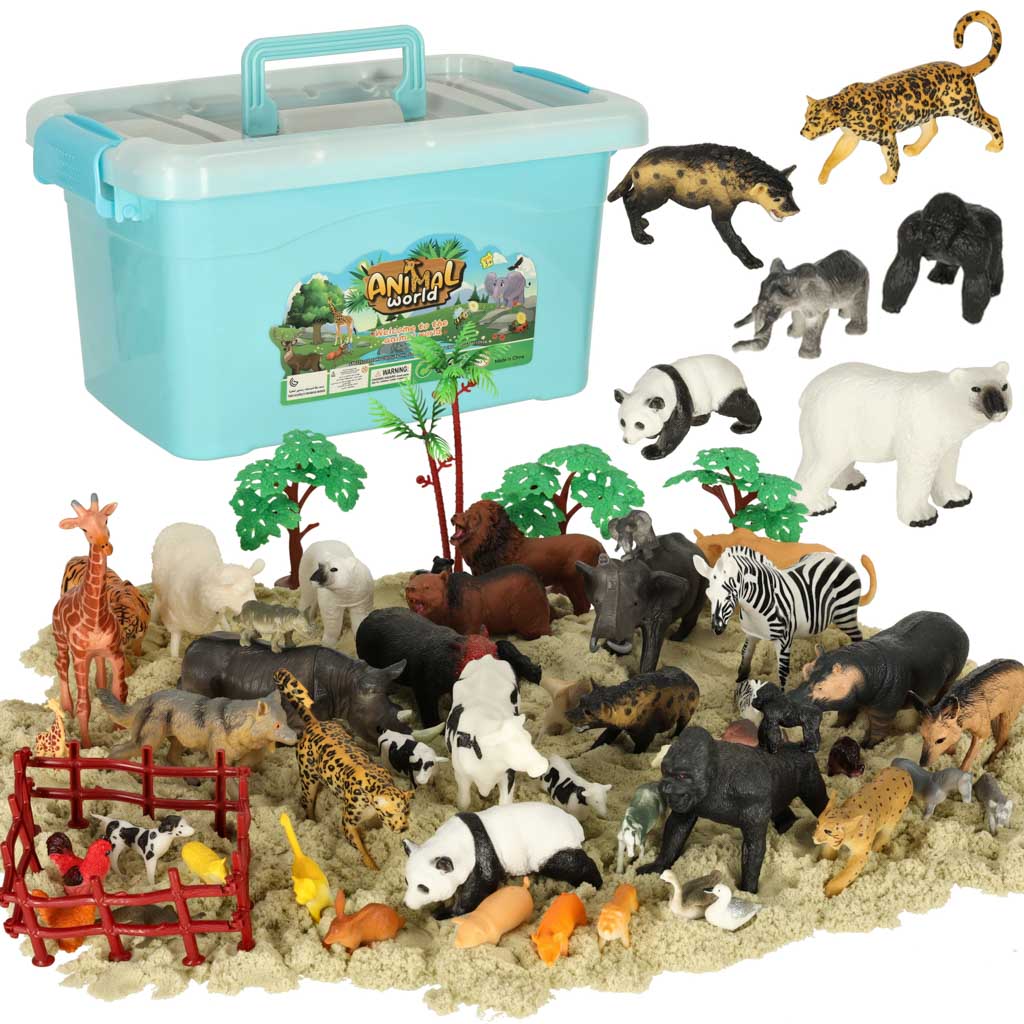 Figures Zoo Animals Set Of 59 El.
