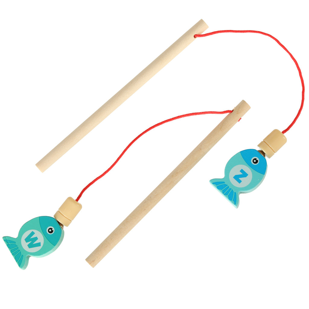 Gioco Montessori con magnete per la pesca del pesce in legno