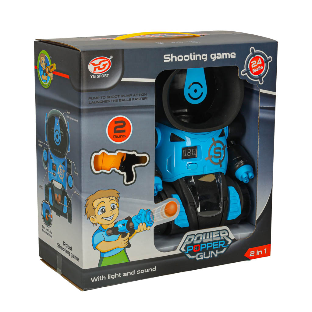 Hungry Robot Target Shooting Arcade Game Set Gun + Balls