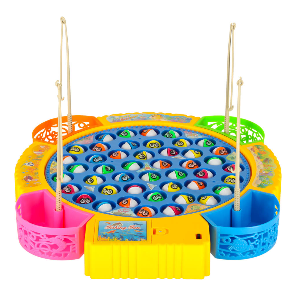 Family Game Fish Fishing 45 Fish + 4 Rods