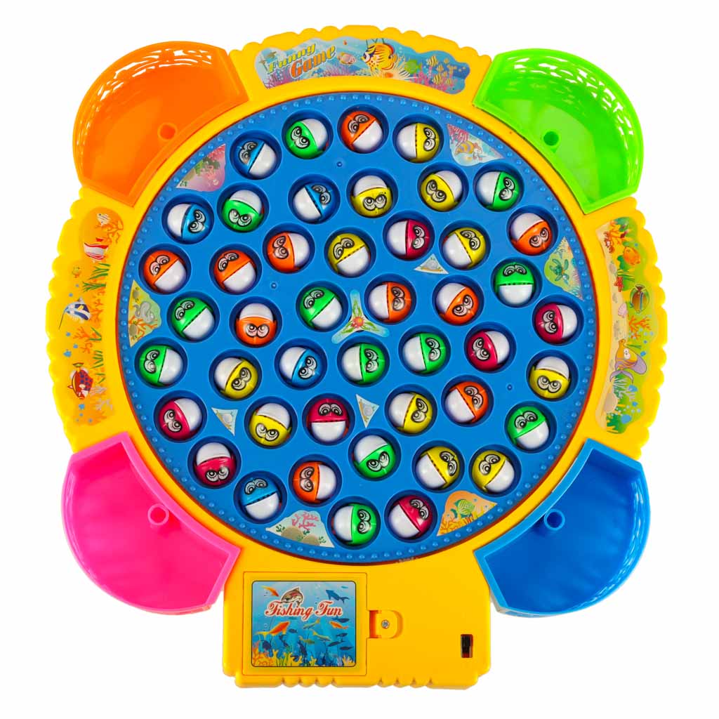 Family Game Fish Fishing 45 Fish + 4 Rods